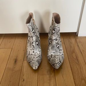 Snake print boots